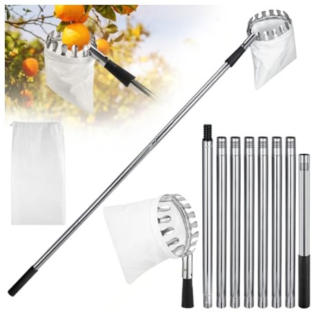 Telescopic Fruit Picker With Cutter