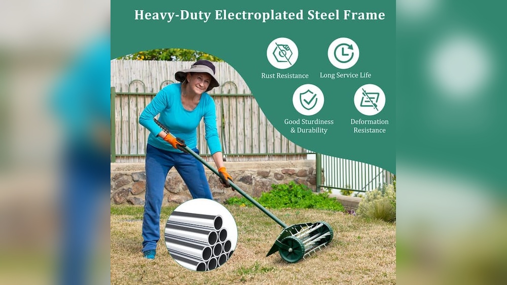 Heavy Duty Rolling Lawn Aerator